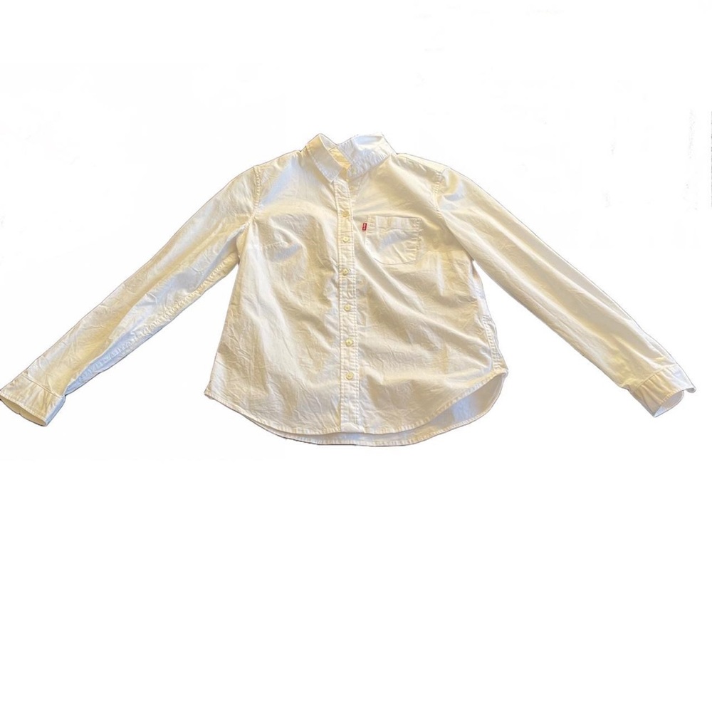 Levi White Button-Up Dress Shirt